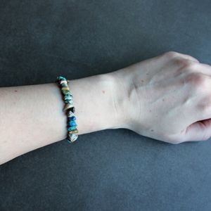 Bracelet – Chrysocolle / Jaspe océan / Turquoise africaine (jaspe)