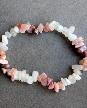Bracelet – Pierre de lune / Pierre de soleil / Rhodonite