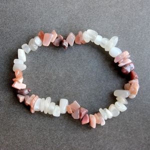 Bracelet – Pierre de lune / Pierre de soleil / Rhodonite