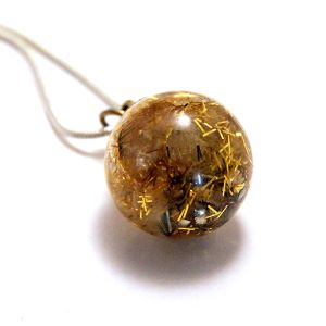 Pendentif bille – Quartz à rutiles