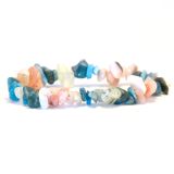 Bracelet – Opale rose / Apatite bleue / Prehnite