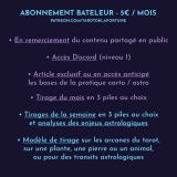Abonnements mensuels à la page Patreon