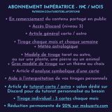 Abonnements mensuels à la page Patreon