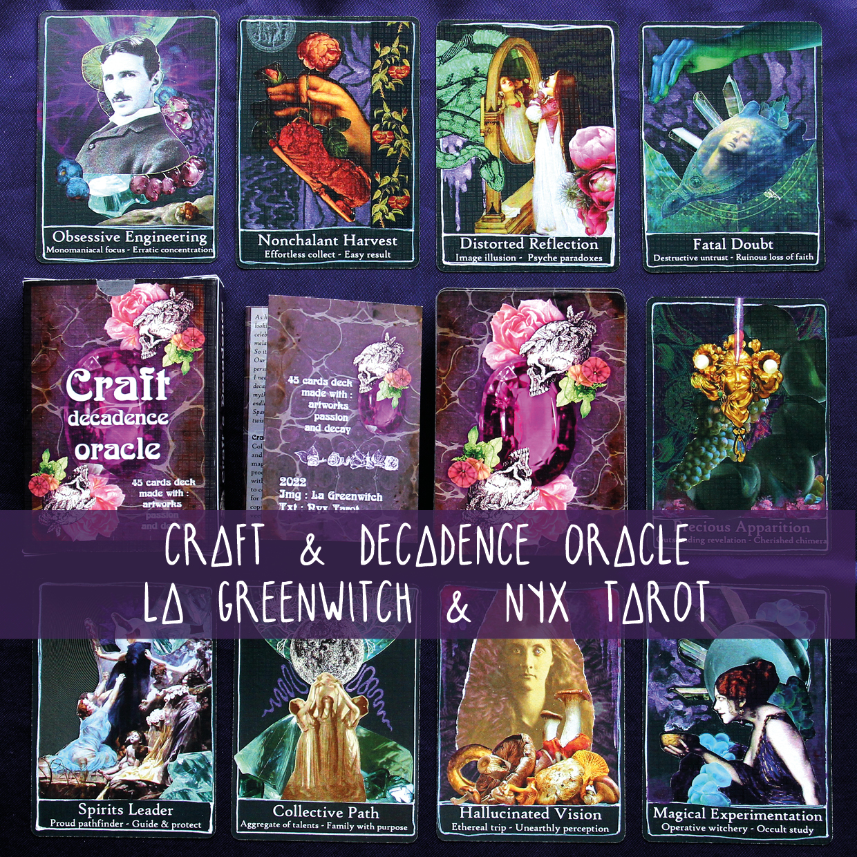 Craft & Decadence Oracle - La GreenWitch & Nyx Tarot - MRS.KUARTZ